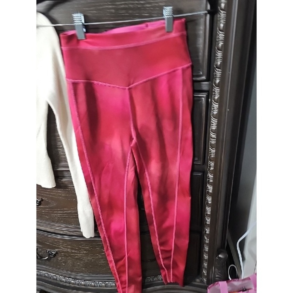 FP Movement Free People Reversible Tie Dye High Rise Leggings Pink XS OB1275473